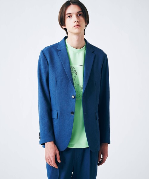 tk.TAKEO KIKUCHI(ティーケータケオキクチ)の「◆EVALET 吸水速乾ストレッチジャケット(スーツジャケット・メンズ・ブルー/ネイビー/ブラック・01/02/03/04)」の16枚目の写真