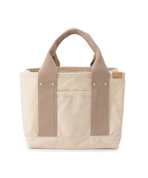 SHOO・LA・RUE(シューラルー)の「◆【追加生産】キャンバス仕切りトート(トートバッグ・レディース・ピンク系/ライトグリーン/サンドベージュ/ナチュラル/ブルー/イエロー/キャメル/パープル系4・00)」の3枚目の写真