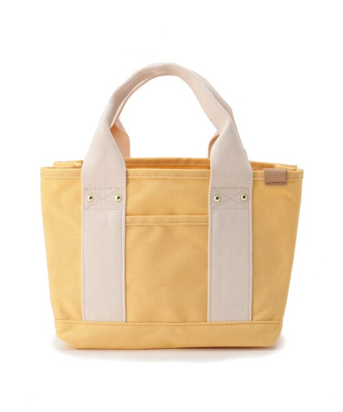 SHOO・LA・RUE(シューラルー)の「◆【追加生産】キャンバス仕切りトート(トートバッグ・レディース・ピンク系/ライトグリーン/サンドベージュ/ナチュラル/ブルー/イエロー/キャメル/パープル系4・00)」の1枚目の写真