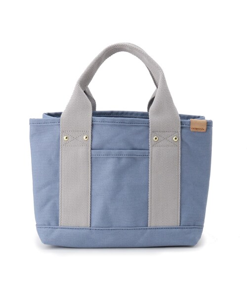 SHOO・LA・RUE(シューラルー)の「◆【追加生産】キャンバス仕切りトート(トートバッグ・レディース・ピンク系/ライトグリーン/サンドベージュ/ナチュラル/ブルー/イエロー/キャメル/パープル系4・00)」の5枚目の写真