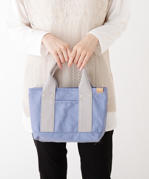 SHOO・LA・RUE(シューラルー)の「◆【追加生産】キャンバス仕切りトート(トートバッグ・レディース・ピンク系/ライトグリーン/サンドベージュ/ナチュラル/ブルー/イエロー/キャメル/パープル系4・00)」の21枚目の写真