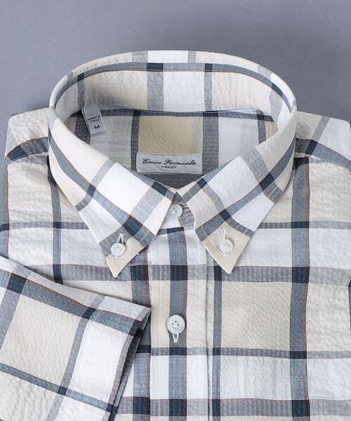 ERRICO FORMICOLA(エッリコフォルミコラ)の「<ERRICO FORMICOLA(エリコフォルミコラ)> マドラスチェック ボタンダウン(シャツ/ブラウス・メンズ・ブラウン/ベージュ・SMALL/MEDIUM/LARGE)」の6枚目の写真