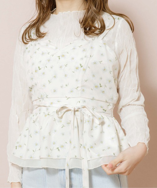 flower（フラワー）の「マーガレットビスチェ（シャツ/ブラウス・レディース・アイボリー/ブラック・FREE）」の2枚目の写真