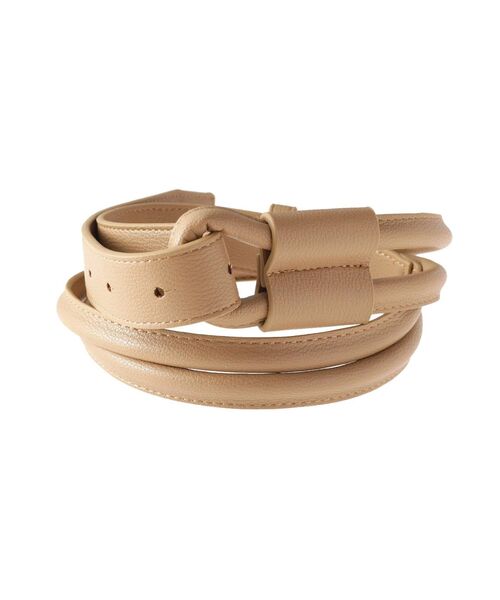 LAGUNAMOON（ラグナムーン）の「ターンベルト（ベルト・レディース・ブラック/ベージュ・FREE）」の2枚目の写真