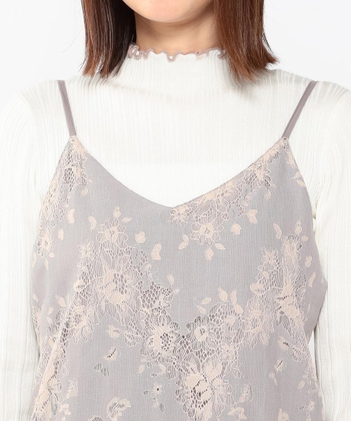 MEW'S REFINED CLOTHES（ミューズリファインドクローズ）の「レースキャミワンピース（ワンピース・レディース・ライトグリーン/グレー・MEDIUM）」の7枚目の写真