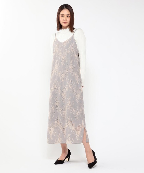 MEW'S REFINED CLOTHES（ミューズリファインドクローズ）の「レースキャミワンピース（ワンピース・レディース・ライトグリーン/グレー・MEDIUM）」の10枚目の写真