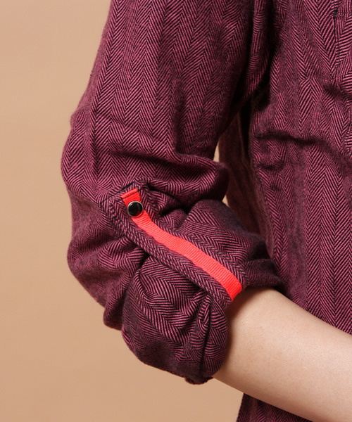 GIORDANO（ジョルダーノ）の「[GIORDANO]ギンガムチェックフランネルシャツ（シャツ/ブラウス・レディース・ホワイト/グリーン/ブルー/レッド/ブルー系その他/ブラック系その他・LARGE/MEDIUM）」の20枚目の写真