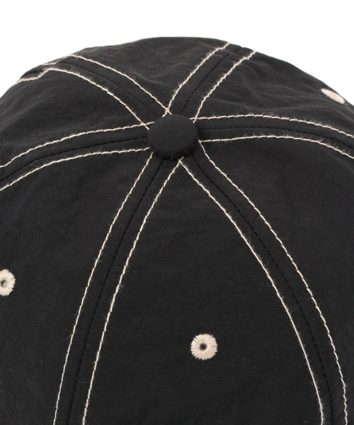 UNIVERSAL OVERALL（ユニバーサルオーバーオール）の「【UNIVERSAL OVERALL(ユニバーサル オーバーオール)】別注ナイショートブリムキャップ（キャップ・メンズ・ブラック/オリーブ/ライトベージュ・FREE）」の5枚目の写真