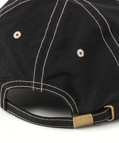 UNIVERSAL OVERALL（ユニバーサルオーバーオール）の「【UNIVERSAL OVERALL(ユニバーサル オーバーオール)】別注ナイショートブリムキャップ（キャップ・メンズ・ブラック/オリーブ/ライトベージュ・FREE）」の8枚目の写真