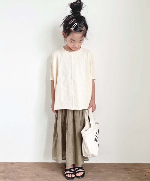 CIAOPANIC TYPY（チャオパニックティピー）の「【KIDS】indiaボイルインナーパンツ付きスカート（スカート・キッズ・ダークブラウン/カーキ/ピンク/イエロー/ブルー/ホワイト系その他・SMALL/MEDIUM/LARGE/X-LARGE/XX-LARGE）」の12枚目の写真