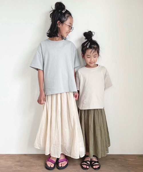 CIAOPANIC TYPY（チャオパニックティピー）の「【KIDS】indiaボイルインナーパンツ付きスカート（スカート・キッズ・ダークブラウン/カーキ/ピンク/イエロー/ブルー/ホワイト系その他・SMALL/MEDIUM/LARGE/X-LARGE/XX-LARGE）」の14枚目の写真