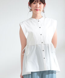 Ray BEAMS | Ray BEAMS / ヨーク レイヤーノースリーブ シャツ(シャツ/ブラウス)