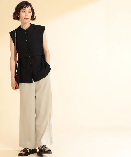 Ray BEAMS（レイビームス）の「Ray BEAMS / ヨーク レイヤーノースリーブ シャツ（シャツ/ブラウス・レディース・ホワイト/ライトグレー/ブラック・ONE SIZE）」の20枚目の写真