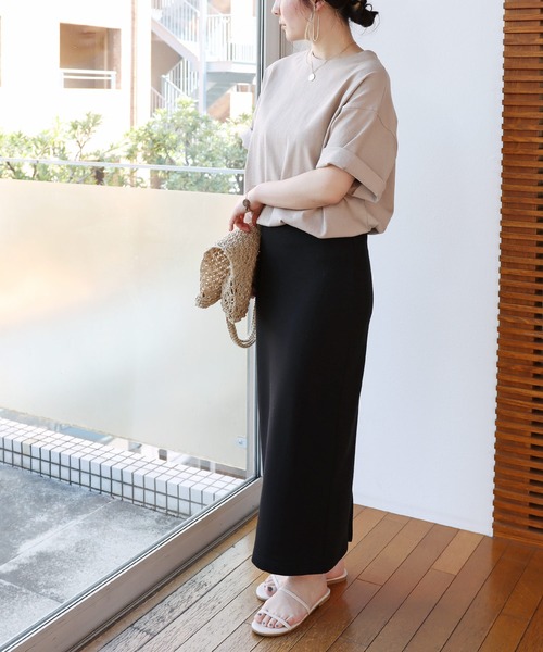 andme（アンドミー）の「裏毛スウェットロングスカート（スカート・レディース・ブラック/ブラウン系その他/ベージュ系その他・M/L）」の9枚目の写真