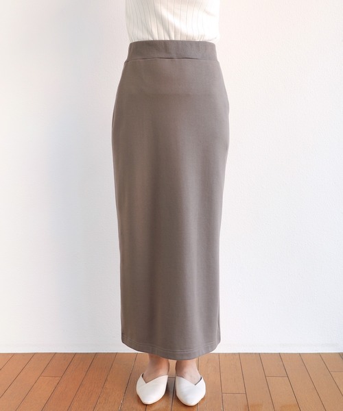 andme（アンドミー）の「裏毛スウェットロングスカート（スカート・レディース・ブラック/ブラウン系その他/ベージュ系その他・M/L）」の10枚目の写真