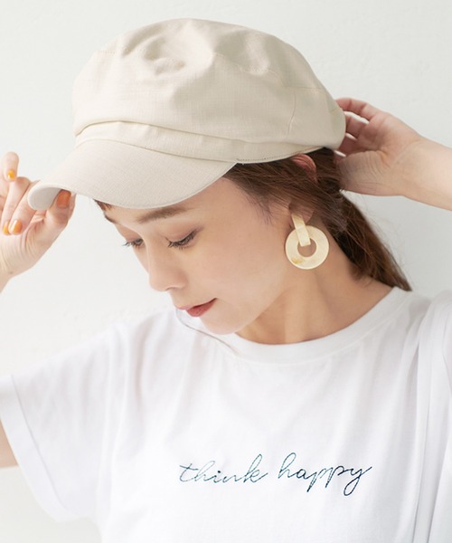 coca(coca)(コカ)の「コットンキャスケット(キャスケット・レディース・ブラック/アイボリー・ONE SIZE)」の1枚目の写真