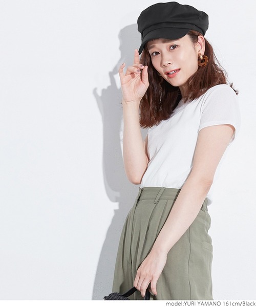 coca(coca)(コカ)の「コットンキャスケット(キャスケット・レディース・ブラック/アイボリー・ONE SIZE)」の7枚目の写真