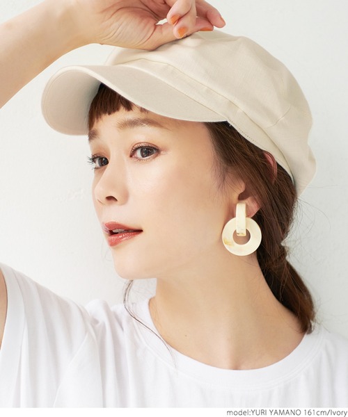 coca(coca)(コカ)の「コットンキャスケット(キャスケット・レディース・ブラック/アイボリー・ONE SIZE)」の10枚目の写真