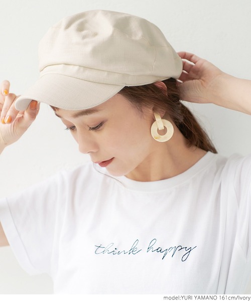 coca(coca)(コカ)の「コットンキャスケット(キャスケット・レディース・ブラック/アイボリー・ONE SIZE)」の14枚目の写真