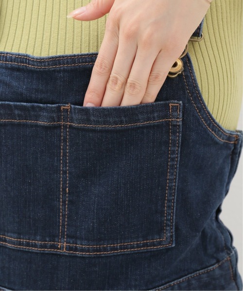 U by SPICK&SPAN（ユーバイスピックアンドスパン）の「≪追加≫U-ginalタイトデニムオールインワン3◆（つなぎ/オールインワン・レディース・ブラック/ダークブルー・38/36/34）」の7枚目の写真