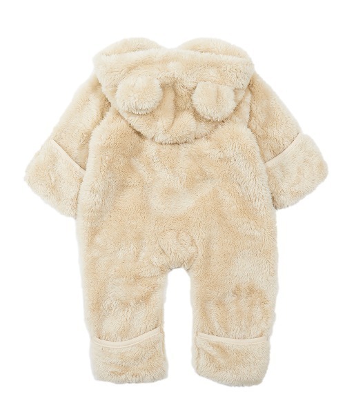 devirock(デビロック)の「くまみみボアカバーオール(カバーオール・キッズ・ベージュ/オフホワイト・70-80cm)」の6枚目の写真