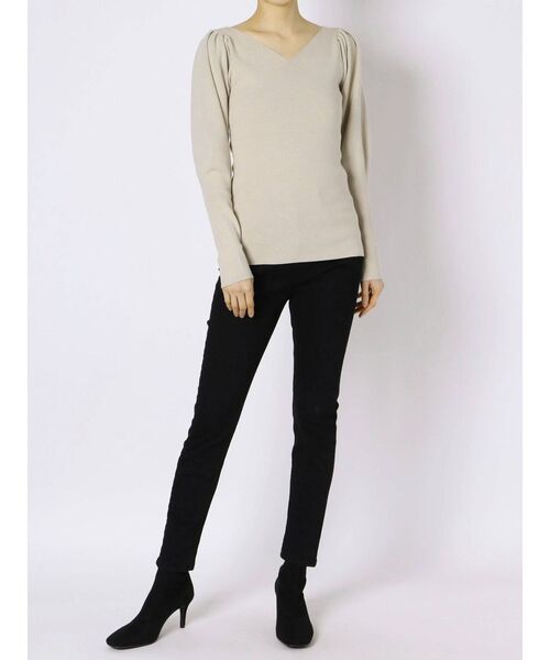 LAGUNAMOON（ラグナムーン）の「スノーホワイトスリーブニットプルオーバー（ニット/セーター・レディース・ブラック/ラベンダー/ベージュ・FREE）」の4枚目の写真