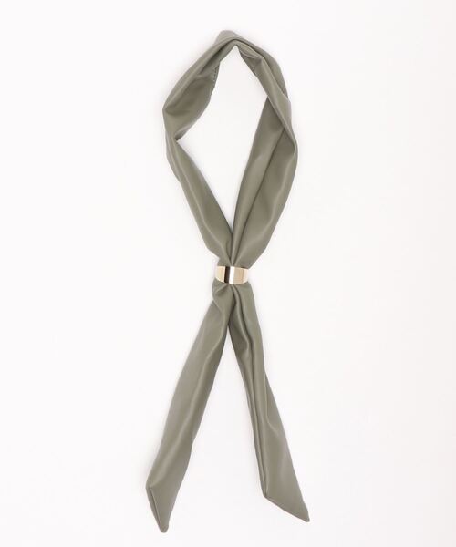 ROPE' PICNIC（ロペピクニック）の「リング付きフェイクレザーマルチスカーフ（バンダナ/スカーフ・レディース・キャメル/グリーン系その他2・FREE）」の7枚目の写真