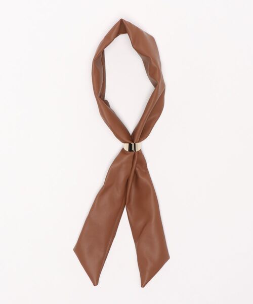 ROPE' PICNIC（ロペピクニック）の「リング付きフェイクレザーマルチスカーフ（バンダナ/スカーフ・レディース・キャメル/グリーン系その他2・FREE）」の9枚目の写真