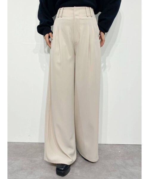 EVRIS（エヴリス）の「ジョーゼットワイドパンツ（その他パンツ・レディース・ブラック/オレンジ/アイボリー・SMALL/MEDIUM）」の2枚目の写真