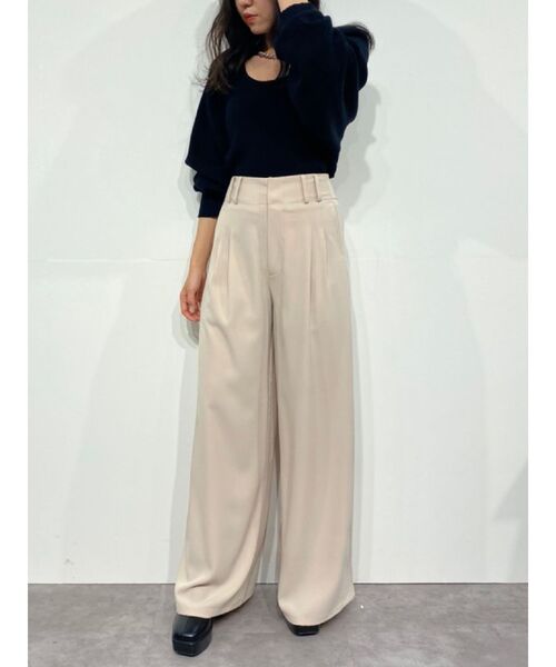 EVRIS（エヴリス）の「ジョーゼットワイドパンツ（その他パンツ・レディース・ブラック/オレンジ/アイボリー・SMALL/MEDIUM）」の13枚目の写真