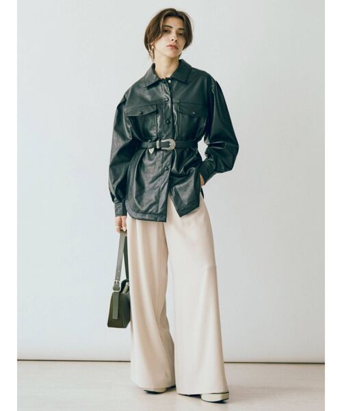 EVRIS（エヴリス）の「ジョーゼットワイドパンツ（その他パンツ・レディース・ブラック/オレンジ/アイボリー・SMALL/MEDIUM）」の15枚目の写真