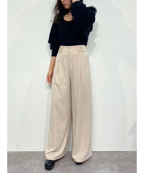 EVRIS（エヴリス）の「ジョーゼットワイドパンツ（その他パンツ・レディース・ブラック/オレンジ/アイボリー・SMALL/MEDIUM）」の17枚目の写真