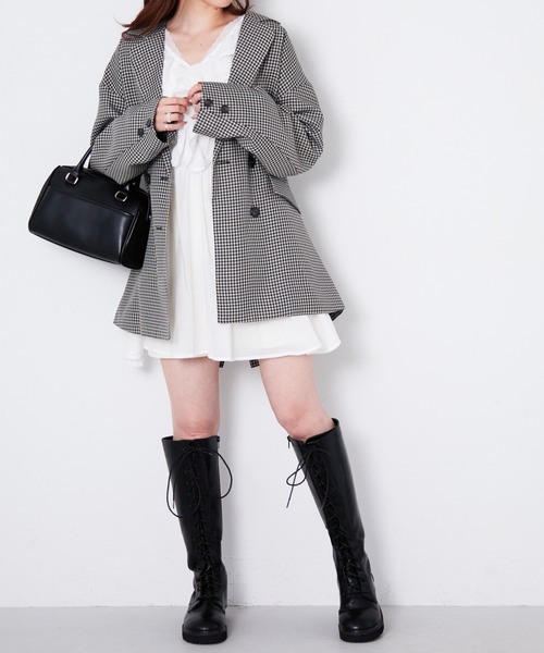 Heather(ヘザー)の「Vネックフロントフリルブラウス 217852(シャツ/ブラウス・レディース・ホワイト/イエロー系/ブラック・FREE)」の22枚目の写真