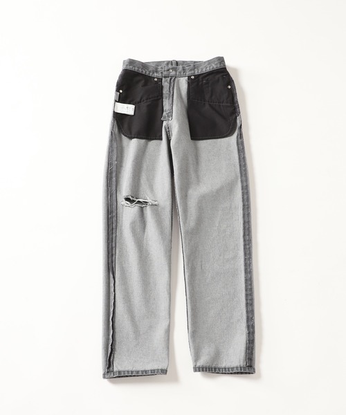 SLOBE IENA（スローブイエナ）の「LE DENIM ダメージパンツ【洗濯機使用可能】◆（デニムパンツ・レディース・グレー系その他/サックスブルー・36/38/40）」の21枚目の写真