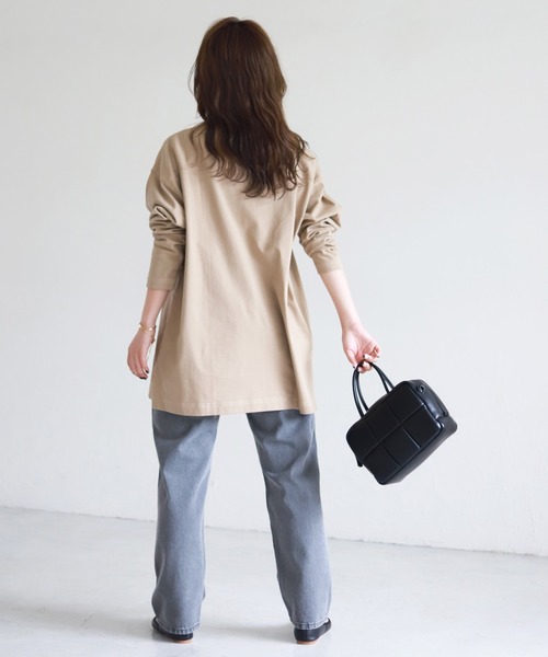 SLOBE IENA（スローブイエナ）の「LE DENIM ダメージパンツ【洗濯機使用可能】◆（デニムパンツ・レディース・グレー系その他/サックスブルー・36/38/40）」の14枚目の写真