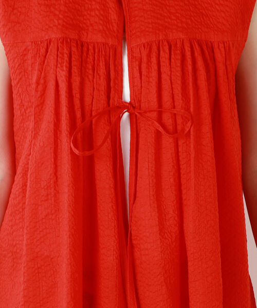 Rie Miller（リエミラー）の「ミラクルウェーブスタンドフリル2WAYブラウス（シャツ/ブラウス・レディース・レッド/オフホワイト/グリーン・38）」の12枚目の写真