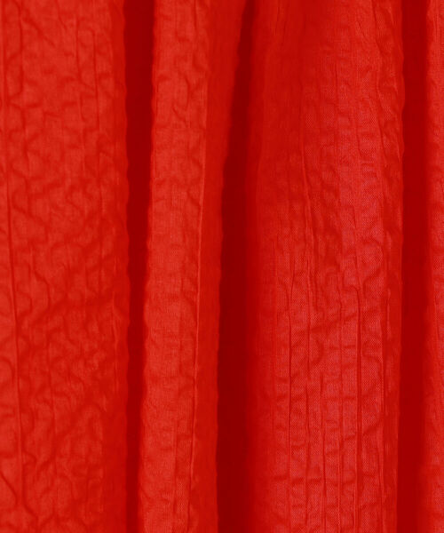 Rie Miller（リエミラー）の「ミラクルウェーブスタンドフリル2WAYブラウス（シャツ/ブラウス・レディース・レッド/オフホワイト/グリーン・38）」の8枚目の写真