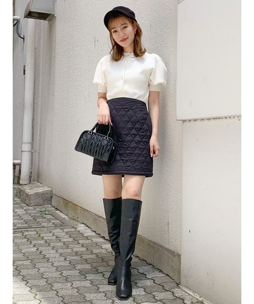 dazzlin（ダズリン）の「キルティングミニスカート（スカート・レディース・ブラック/ブラウン/グレー・SMALL/MEDIUM）」の15枚目の写真