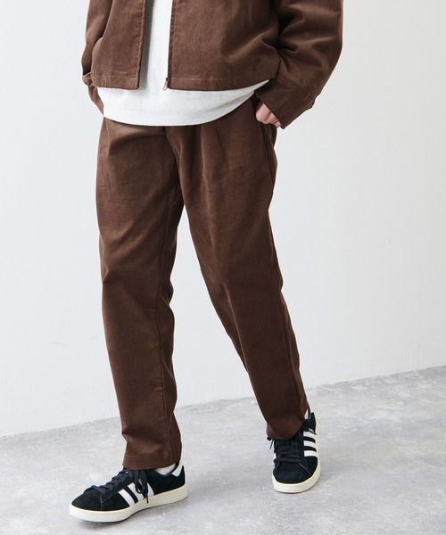 Kappa(カッパ)の「kappa / カッパ 別注 コーデュロイジップブルゾンセットアップ ( オーバーサイズ ダブルポケット ジップアップブルゾン + タックワイドイージーテーパードパンツ )(セットアップ・メンズ・グレイッシュベージュ/ブルーグレー/ブラウン/ダークネイビー/ブラック/アイボリー・M/L)」の10枚目の写真