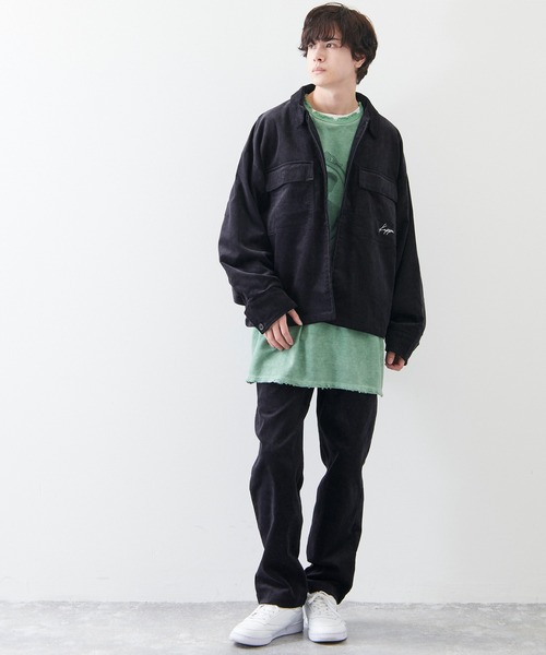 Kappa(カッパ)の「kappa / カッパ 別注 コーデュロイジップブルゾンセットアップ ( オーバーサイズ ダブルポケット ジップアップブルゾン + タックワイドイージーテーパードパンツ )(セットアップ・メンズ・グレイッシュベージュ/ブルーグレー/ブラウン/ダークネイビー/ブラック/アイボリー・M/L)」の18枚目の写真