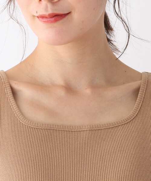 SHOO・LA・RUE（シューラルー）の「◆【S-LL】スクエアネックリブタンクトップ（タンクトップ・レディース・アイボリー/ブラック/キャメル/ピンク系その他・01/02/03/04）」の10枚目の写真