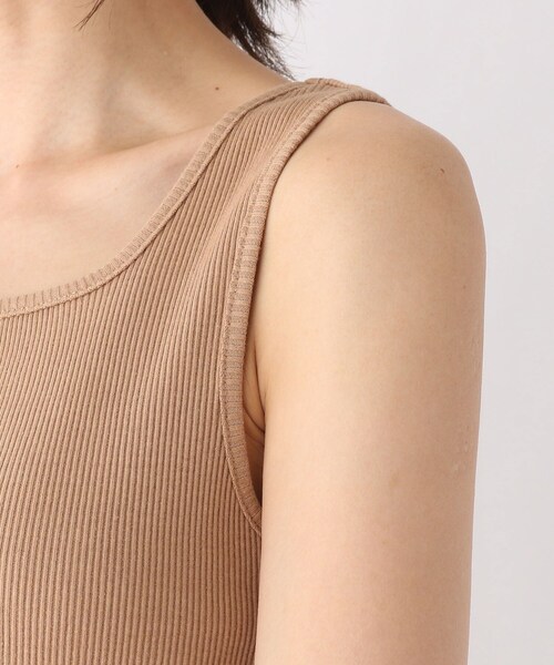 SHOO・LA・RUE（シューラルー）の「◆【S-LL】スクエアネックリブタンクトップ（タンクトップ・レディース・アイボリー/ブラック/キャメル/ピンク系その他・01/02/03/04）」の12枚目の写真