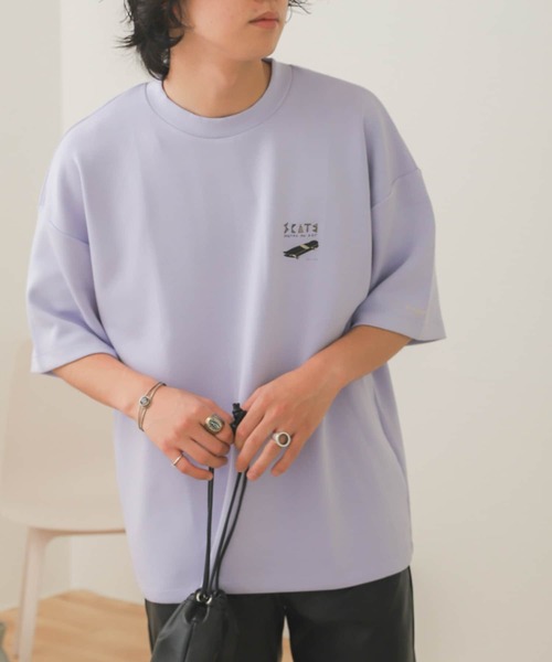 Mark Gonzales（マーク・ゴンザレス）の「『別注』Mark Gonzales × SOP　マークゴンザレスTシャツ(5分袖)（Tシャツ/カットソー・メンズ・ホワイト/チャコールグレー/ベージュ/オフホワイト/ダークグレー/ライトベージュ/パープル/パープル系その他・MEDIUM/LARGE）」の16枚目の写真