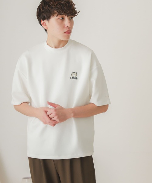 Mark Gonzales（マーク・ゴンザレス）の「『別注』Mark Gonzales × SOP　マークゴンザレスTシャツ(5分袖)（Tシャツ/カットソー・メンズ・ホワイト/チャコールグレー/ベージュ/オフホワイト/ダークグレー/ライトベージュ/パープル/パープル系その他・MEDIUM/LARGE）」の9枚目の写真