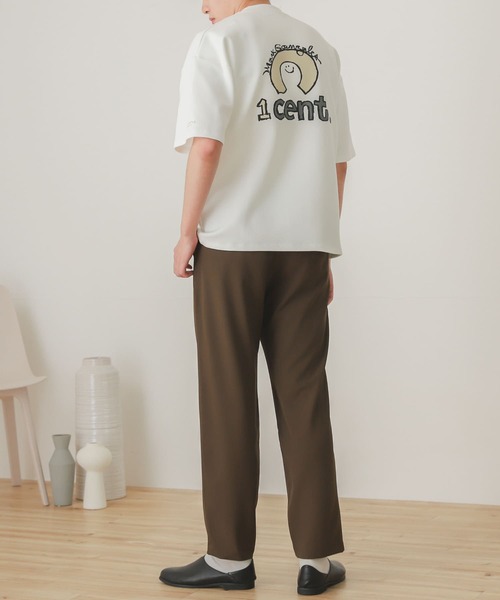 Mark Gonzales（マーク・ゴンザレス）の「『別注』Mark Gonzales × SOP　マークゴンザレスTシャツ(5分袖)（Tシャツ/カットソー・メンズ・ホワイト/チャコールグレー/ベージュ/オフホワイト/ダークグレー/ライトベージュ/パープル/パープル系その他・MEDIUM/LARGE）」の10枚目の写真