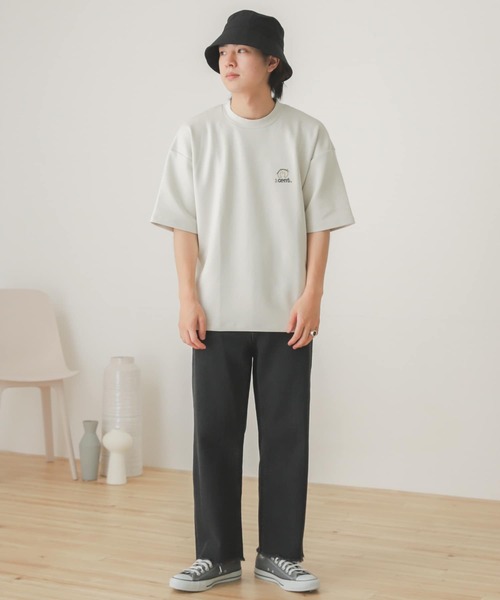 Mark Gonzales（マーク・ゴンザレス）の「『別注』Mark Gonzales × SOP　マークゴンザレスTシャツ(5分袖)（Tシャツ/カットソー・メンズ・ホワイト/チャコールグレー/ベージュ/オフホワイト/ダークグレー/ライトベージュ/パープル/パープル系その他・MEDIUM/LARGE）」の21枚目の写真