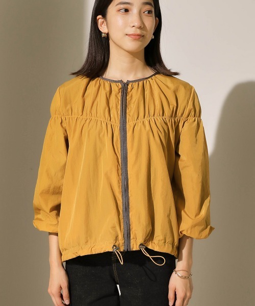 Bou Jeloud(ブージュルード)の「ワッシャータフタ シャーリングジャケット(ブルゾン・レディース・ブラック/カーキ/マスタード・38)」の14枚目の写真