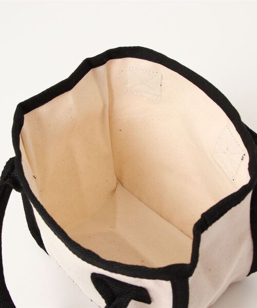 CUISINE HABITS（クイジーヌハビッツ）の「スクエア ミニトート  SQUARE MINI TOTE（トートバッグ・レディース・グレー/オフホワイト/ブラック/カーキ/ベージュ/ドット/チャコールグレー/ホワイト×ホワイト/ブラック×ブラック/キャメル・フリー）」の20枚目の写真