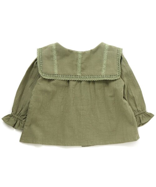 BREEZE（ブリーズ）の「スクエアカラーレースブラウス（シャツ/ブラウス・キッズ・アイボリー/オリーブ・110/120/80/90/140/130/100）」の5枚目の写真