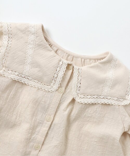 BREEZE（ブリーズ）の「スクエアカラーレースブラウス（シャツ/ブラウス・キッズ・アイボリー/オリーブ・110/120/80/90/140/130/100）」の7枚目の写真